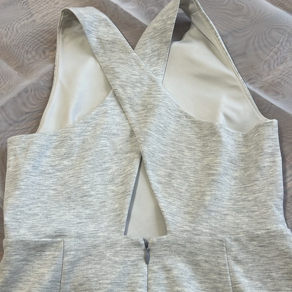 Banana republic heather gray crossed back fit and flare summer dress - Picture 7 of 9